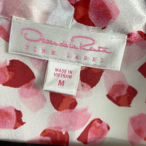 Oscar de la Renta Punk Label Robe Red Pink Valentines sleepwear Women’s Small - Picture 4 of 15